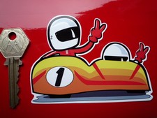 SIDECAR RACERS Rude 2 Fingered Gesture Motorcycle STICKER Outfit Combo TT Bike