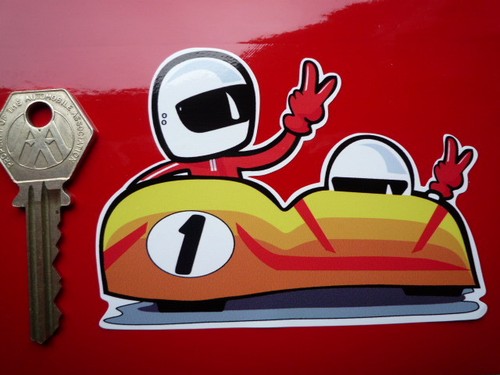 Sidecar racers rude fingered - rude,