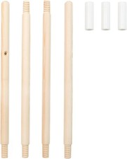 TreeBud Replacement Wood Poles and Connectors for Kids Teepee Tent, 69 Inch Len