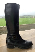 Clarks Black Leather Knee Boots Women’s size 4.5 E