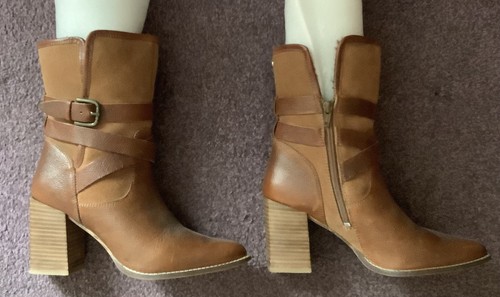 Women ravel leather tan fur - leather,