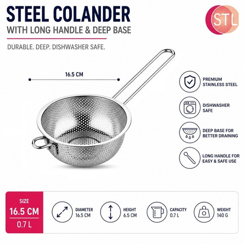 Colander strainer with long - colander,