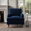 Navy velvet armchair payton - navy,
