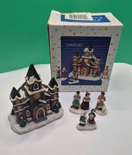 Hand Painted  Polystone Collectable  Victorian Caroline's And Church