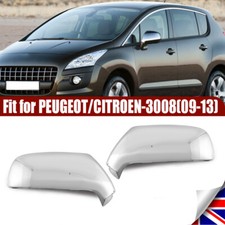 WING MIRROR COVER CAP CHROME FOR PEUGEOT 3008 09-13 /CITROEN C3 PICASSO 08-17 2X