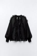 ZARA Sheer Blouse Top Shirt