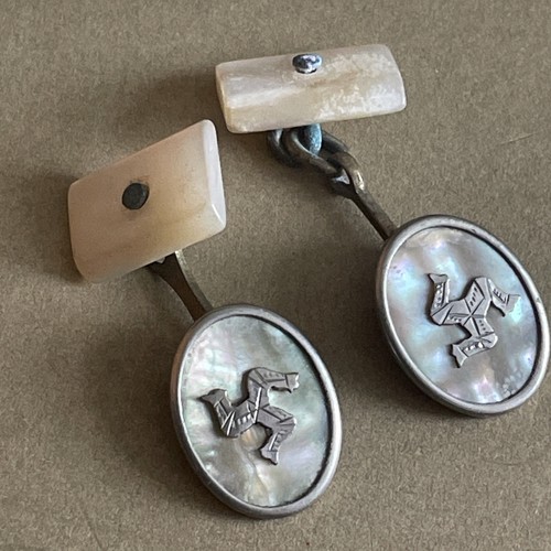 Antique cufflinks manx isle - cufflinks,