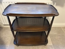 ERCOL 3 Tier Tea/Hostess Trolley In Dark Wood