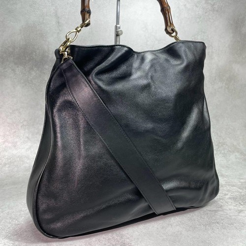 Gucci bamboo leather shoulder - bamboo,