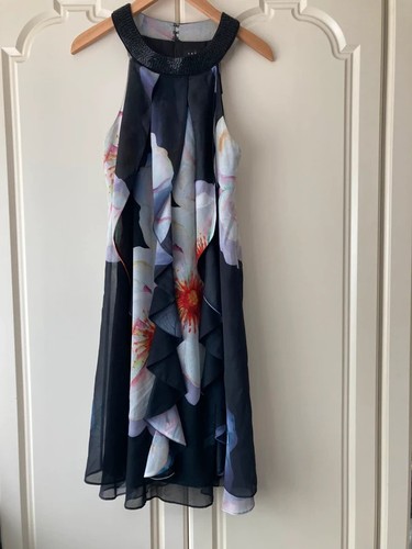 Debut floral halter neck - neck, dress