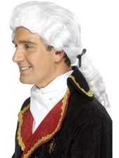 Court wig white - wig, black