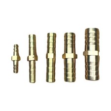 Metal Brass Straight Hose Joiner Barbed Connector Air Fuel Water Pipe Gas Tubing