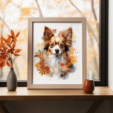 Longhaired Chihuahua in Autumn