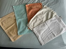 Job Lot Of 5 Muticoloured Vintage Retro Guest Toilet Towels
