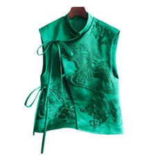 Retro White Stork Embroidery