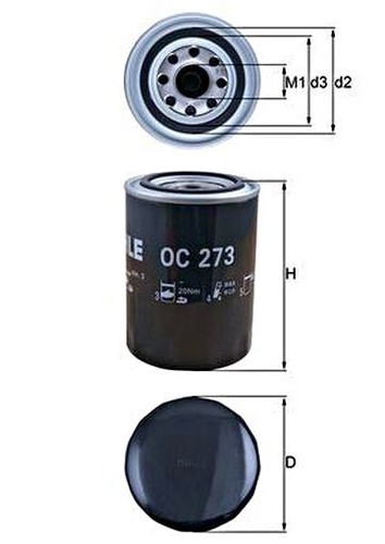 Oil filter mahle - fits, nissan