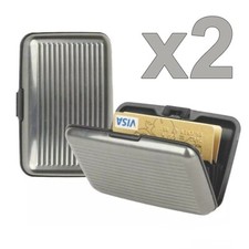 2 x Metal Wallet - Credit Card Holder RFID ID Business Blocking Case Slim Sleeve