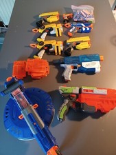 Nerf Gun Bundle, Mastodon, Vigilon, Hail-fire, Retaliator, Pistols, Long. AMMO
