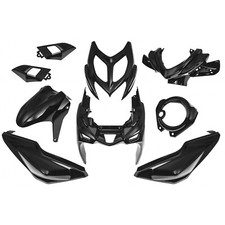 9-Piece Fairing Kit Maxtuned Black Metallic for Yamaha Aerox MBK Nitro