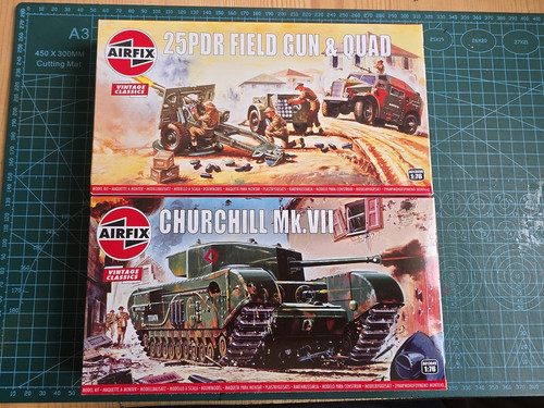 Airfix churchill tank 25pdr - airfix,