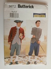 Uncut Men's Sailor Pirate Nautical Historical Sewing Pattern Butterick 3073