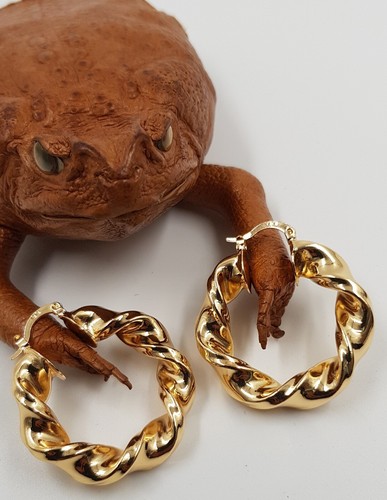 18k gold filled creole round - 18k,