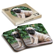 2 x Boxed Square Coasters -