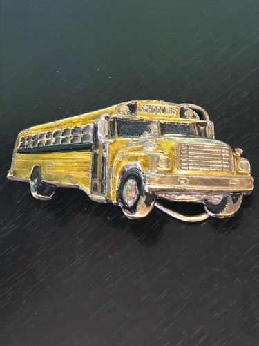 Vintage school bus belt buckle - vintage,