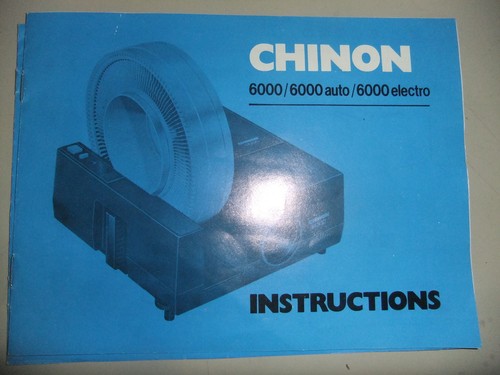 Instructions slide projector