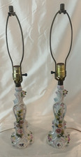 Porcelain Flower Lamps Shabby