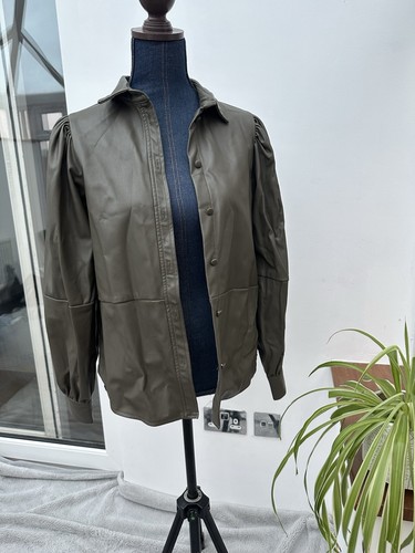 Khaki lightweight faux - khaki, leather