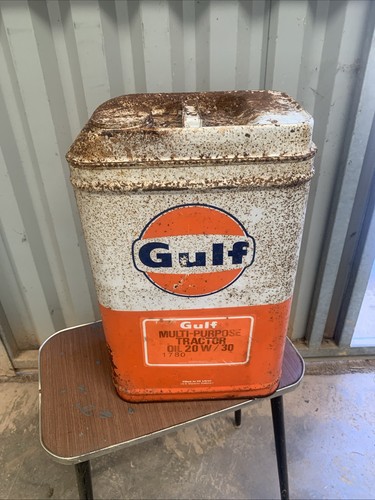 Vintage gulf 25ltr - vintage, oil