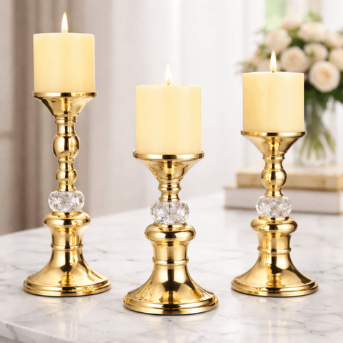 Elegant gold metal pillar - gold,