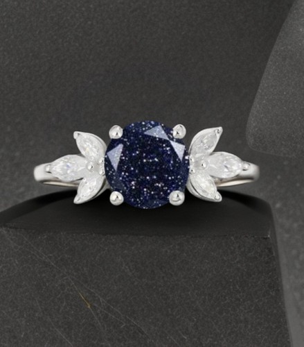 Blue sandstone ring - , bridal