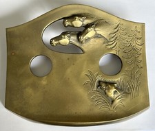 Vintage Brass Double Inkwell +