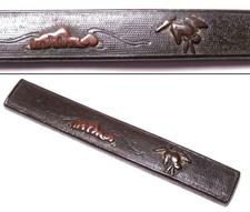 Japanese antique shakudo edo - japanese,