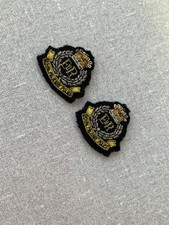 Pair RMP Royal Military Police AGC Mess Dress Collar Badges Vgc