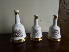 3x WADE CERAMIC BELLS SCOTCH ROYAL CERAMIC COMMEMORATIVE BOTTLES
