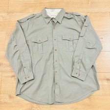 Orvis Shirt Men XXL Khaki Bush Safari Overshirt Fishing Hunting Shooting Utility