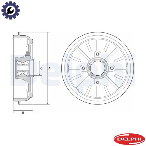 Brake drum bfr576 for - drum,