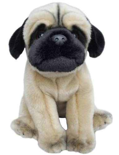 Fawn pug teddy pugs plush - 12",