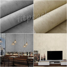 Grey/Beige Concrete Effect Wallpaper Old Industrial Cement Wall Home Cafe Decor~