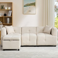 80" Sectional Sofa Couch With