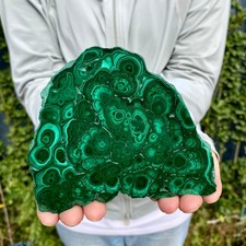 422G Natural malachite slice
