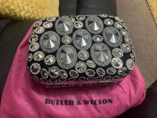 Butler Wilson Women's Black Detailed Clutch Bag With Link Strap - Never Used Vgc
