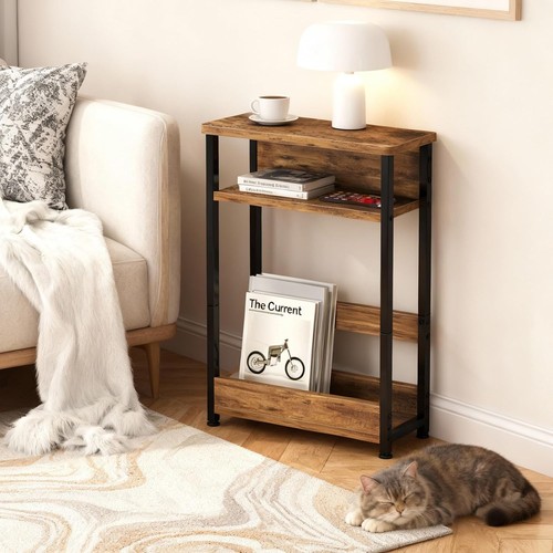 Narrow tier bedside table - narrow, w/