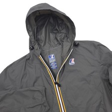 K-WAY Mens Jacket Gray Le Vrai 3.0 Claude SZ S Windbreaker Waterproof Packable