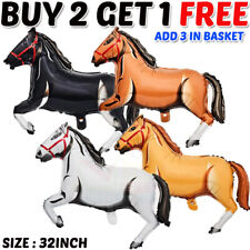 Horse Foil Balloon Kid Birthday Balloons Decoration Animal Supplies Helium UK
