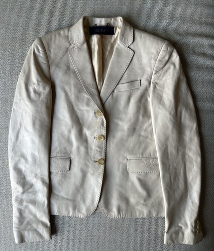 Gucci leather blazer jacket - gucci,