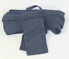 Horse Country Navy Blue White Spotted Dressage Stock 100% Cotton Instructions